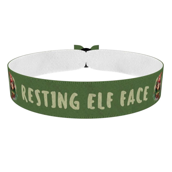 Zum Produkt Weihnachtself Motiv Stoffarmband