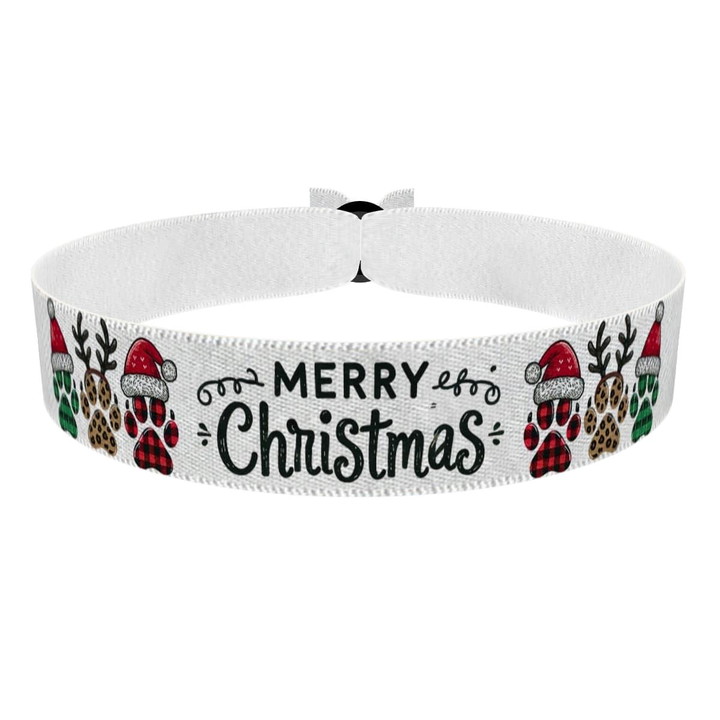 Zum Produkt Merry Christmas Stoffarmband mit Weihnachtsmotiv
