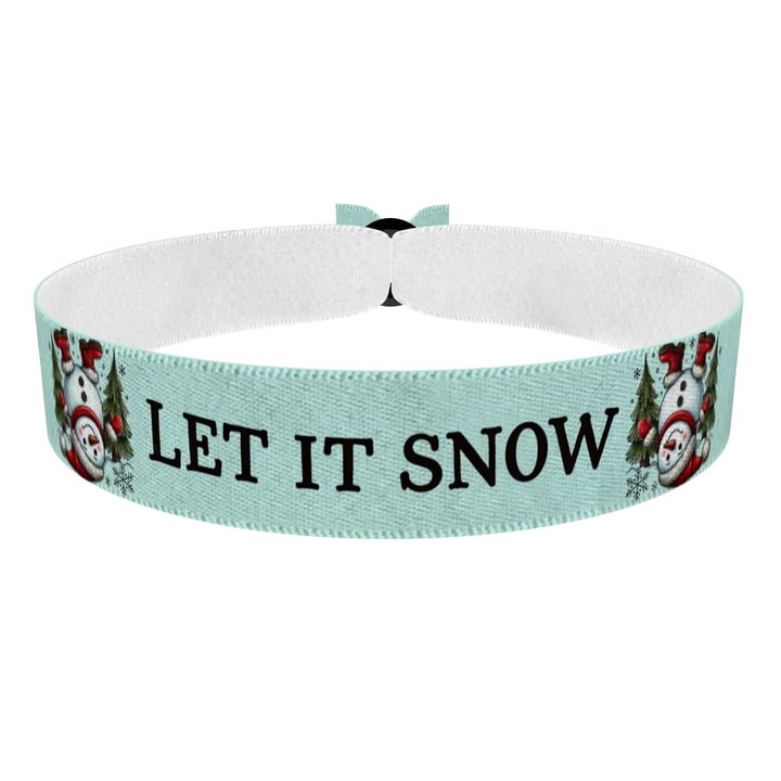 Zum Produkt Let it snow Weihnachtsstoffarmband
