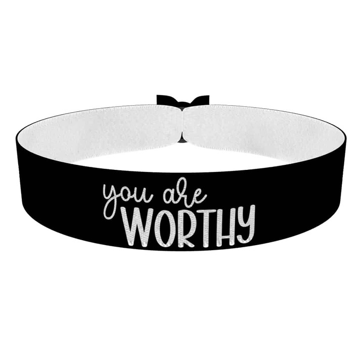 Zum Produkt You are Worthy Stoffarmband - Du bist wertvoll Armband