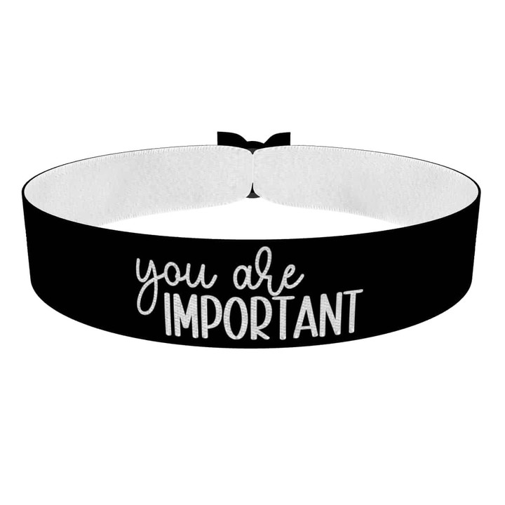 Zum Produkt You are Important Stoffarmband - Du bist wichtig Armband