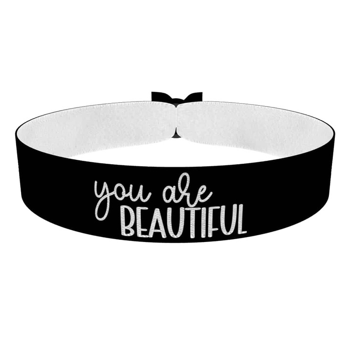 Zum Produkt You are Beautiful Stoffarmband - Du bist schön Armband