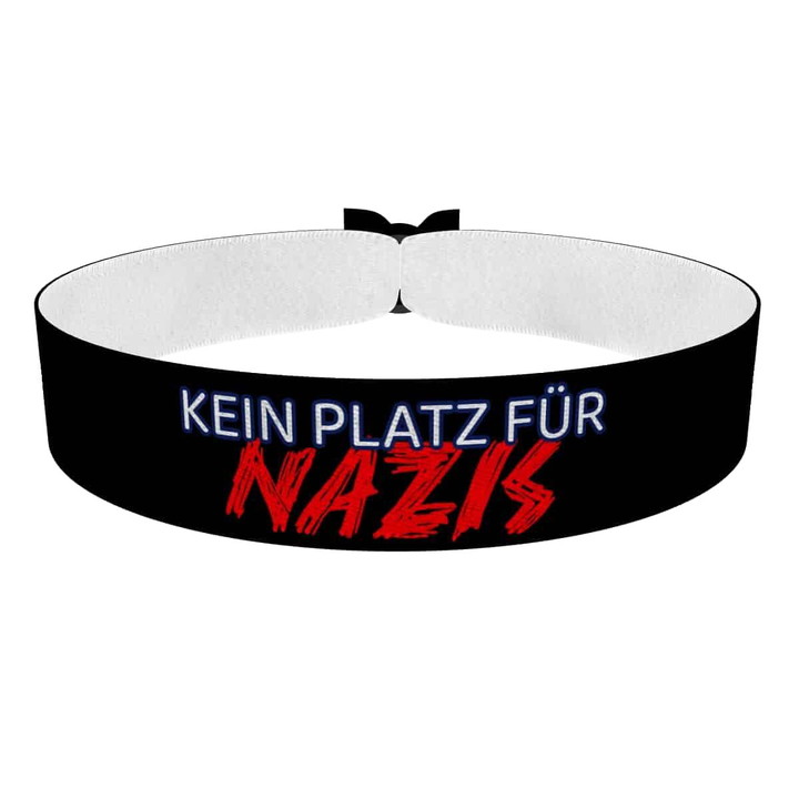 Zum Produkt Kein Platz für Nazis Stoffarmband