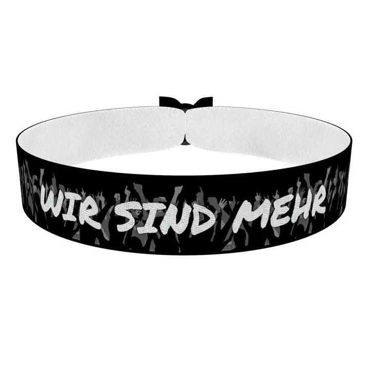 Zum Produkt Wir sind mehr Stoffarmband