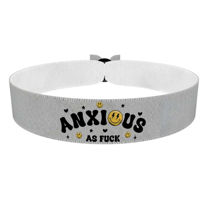 Zum Produkt Anxious as Fuck Stoffarmband
