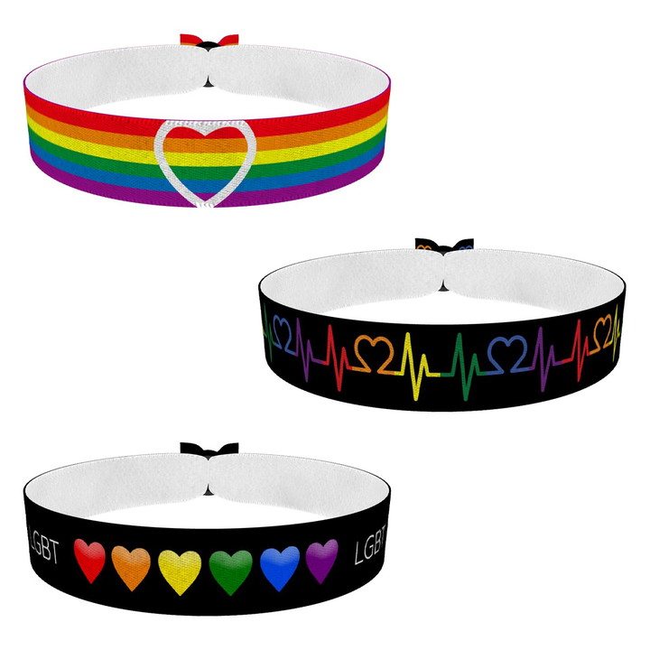 Zum Produkt 3er Set LGBTQ Stoffarmband