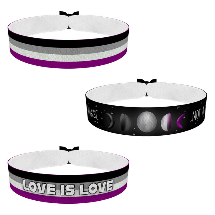 Zum Produkt 3er Set LGBTQ Asexual Stoffarmband