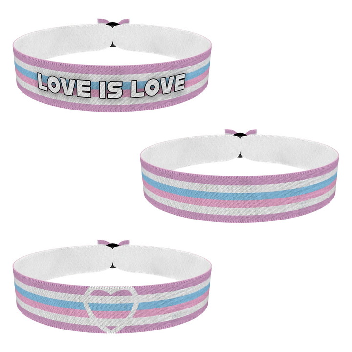 Zum Produkt 3er Set LGBTQ Bigender Stoffarmband
