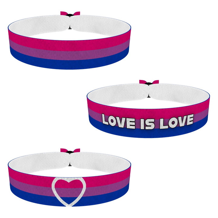 Zum Produkt 3er Set LGBTQ Bisexual #2 Stoffarmband