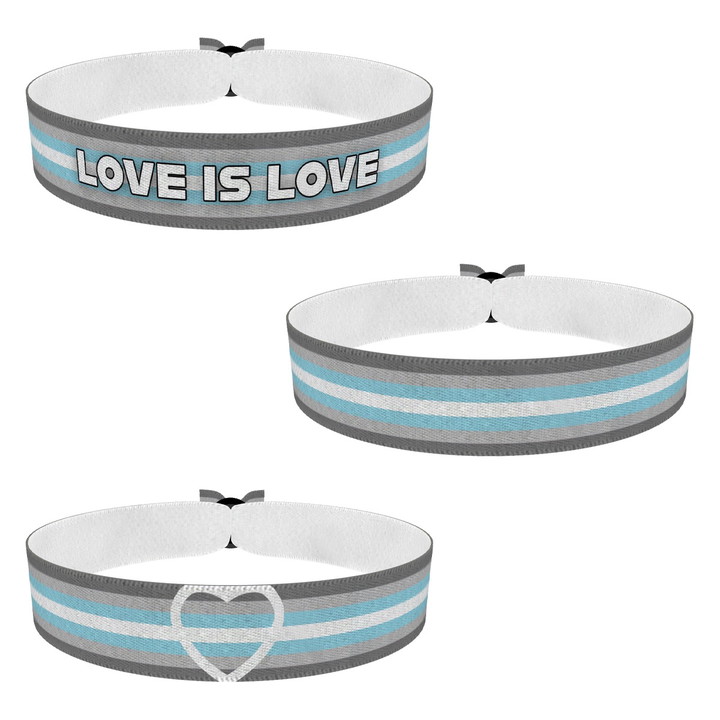 Zum Produkt 3er Set LGBTQ Demiboy Stoffarmband