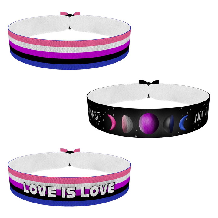 Zum Produkt 3er Set LGBTQ Genderfluid Stoffarmband