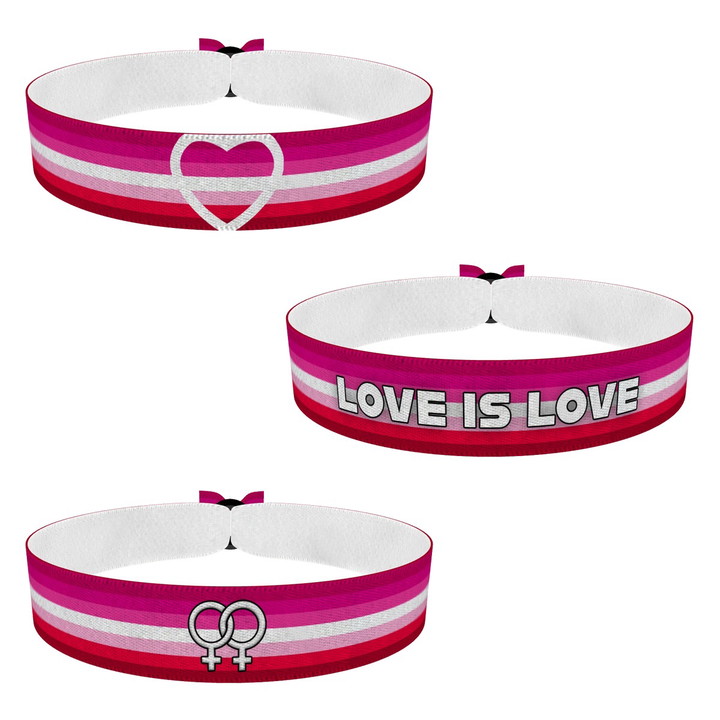 Zum Produkt 3er Set LGBTQ Lesbian Stoffarmband