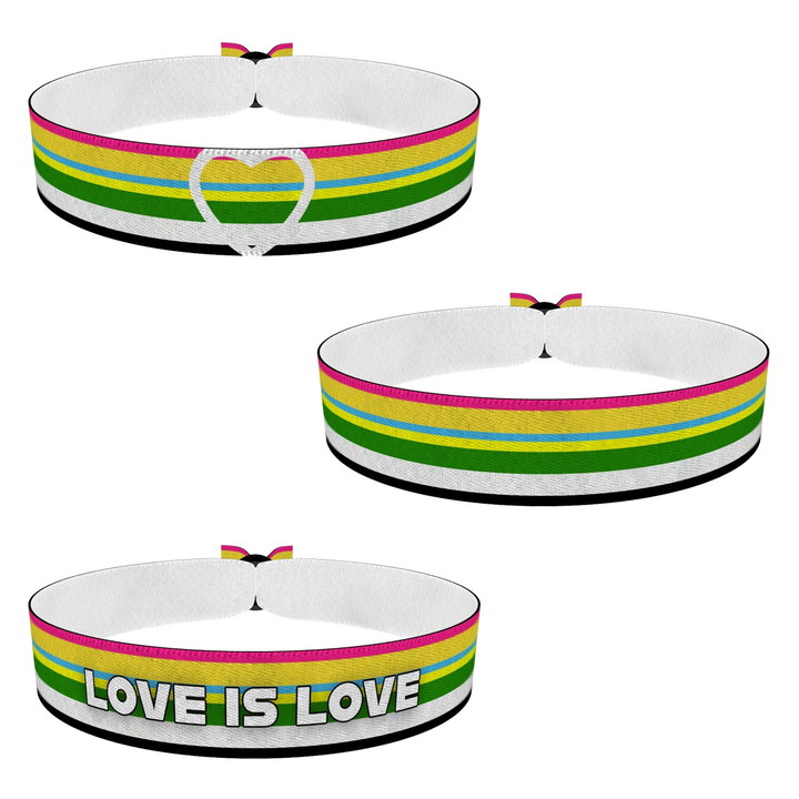 Zum Produkt 3er Set LGBTQ Pan-Skolio Stoffarmband