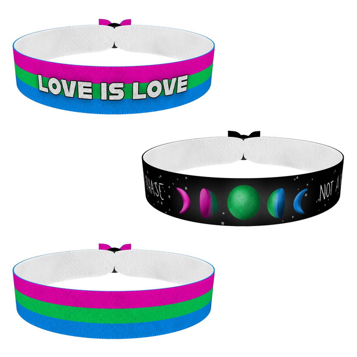 Zum Produkt 3er Set LGBTQ Polysexual Stoffarmband
