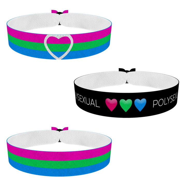 Zum Produkt 3er Set LGBTQ Polysexual Stoffarmband