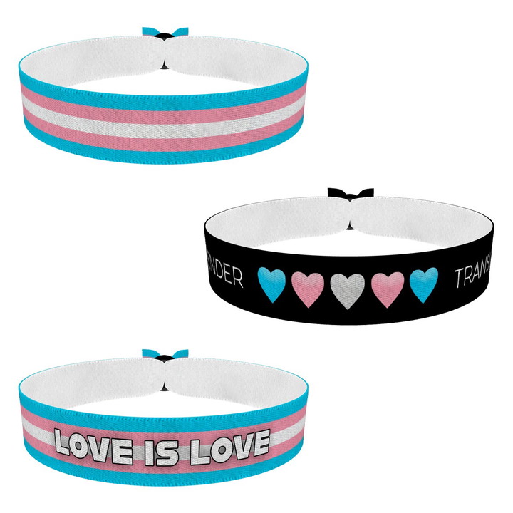 Zum Produkt 3er Set LGBTQ Transgender Stoffarmband