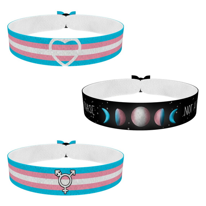 Zum Produkt 3er Set LGBTQ Transgender Stoffarmband