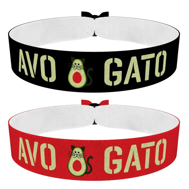 Zum Produkt 2er Set Avo Gato Stoffarmbänder schwarz und rot