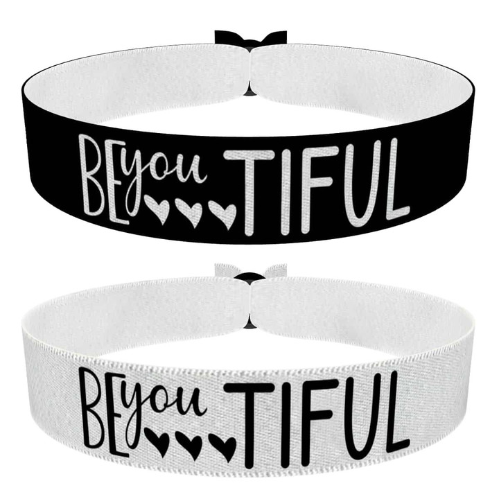 Zum Produkt BEyouTIFUL 2er Set schwarz und weiß Stoffarmbänder für jeden Anlass