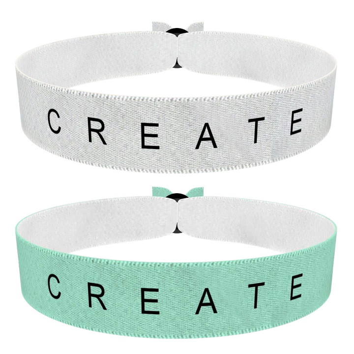 Zum Produkt 2er Set Create Stoffarmbänder weiß und mint für stilvolles Accessoire