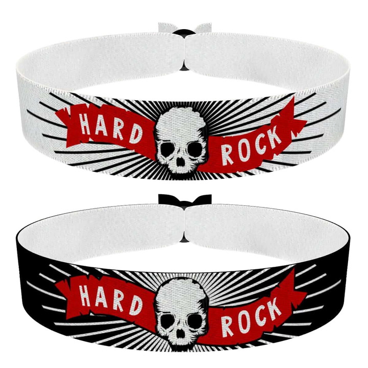 Zum Produkt Hard Rock 2er Set weißes und schwarzes Stoffarmband