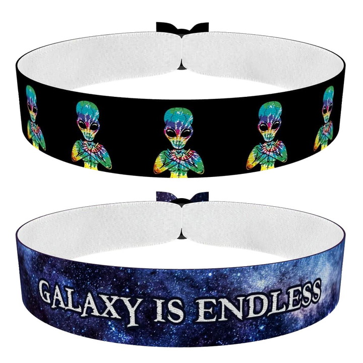 Zum Produkt 2er Set Psychedelic Aliens Galaxy Stoffarmbänder für Abenteuer
