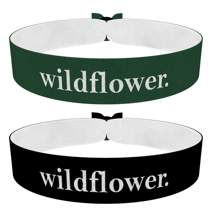 Zum Produkt Wildflower 2er Set Stoffarmbänder grün und schwarz