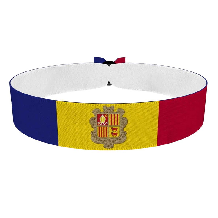 Zum Produkt Andorra Flagge Stoffarmband