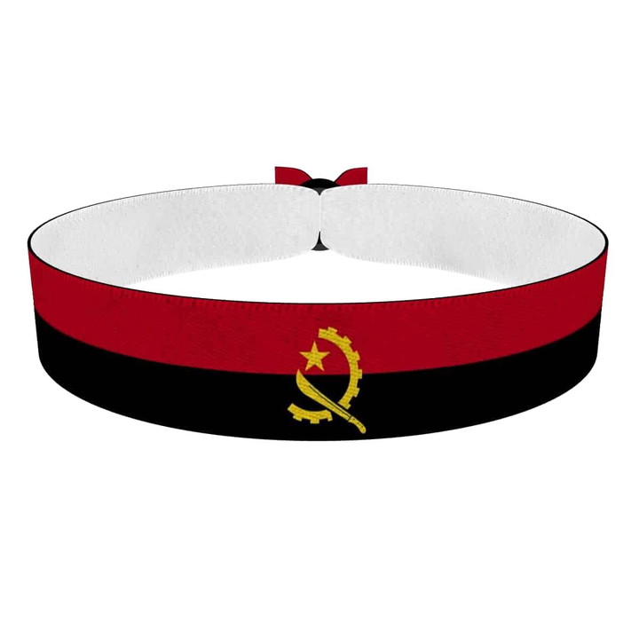 Zum Produkt Angola Flagge Stoffarmband