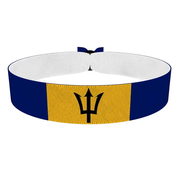 Zum Produkt Barbados Flagge Stoffarmband