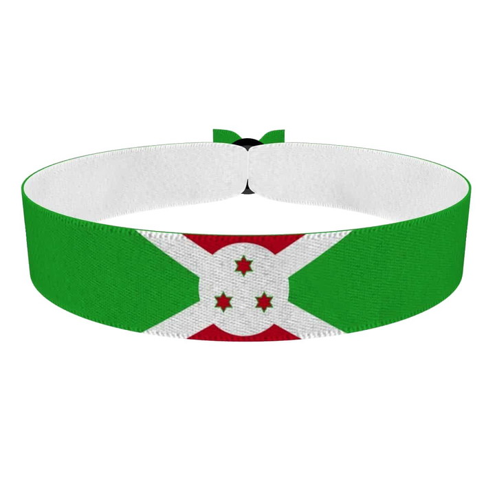 Zum Produkt Burundi Flagge Stoffarmband