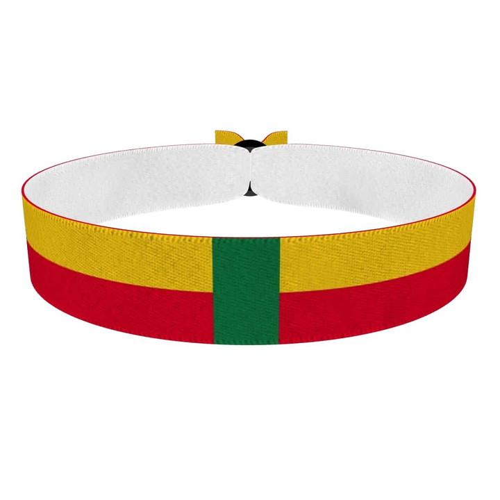 Zum Produkt Benin Flagge Stoffarmband
