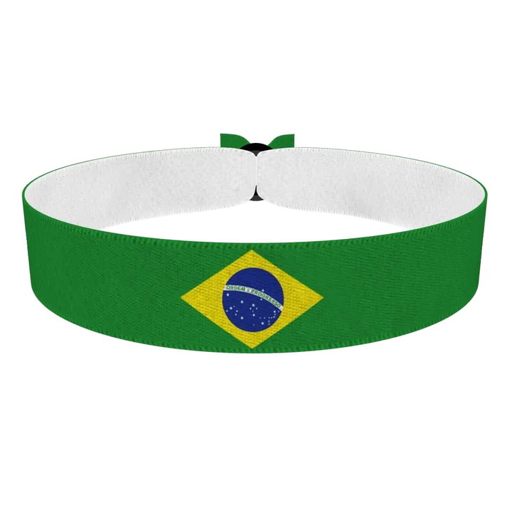 Zum Produkt Brasilien Flagge Stoffarmband