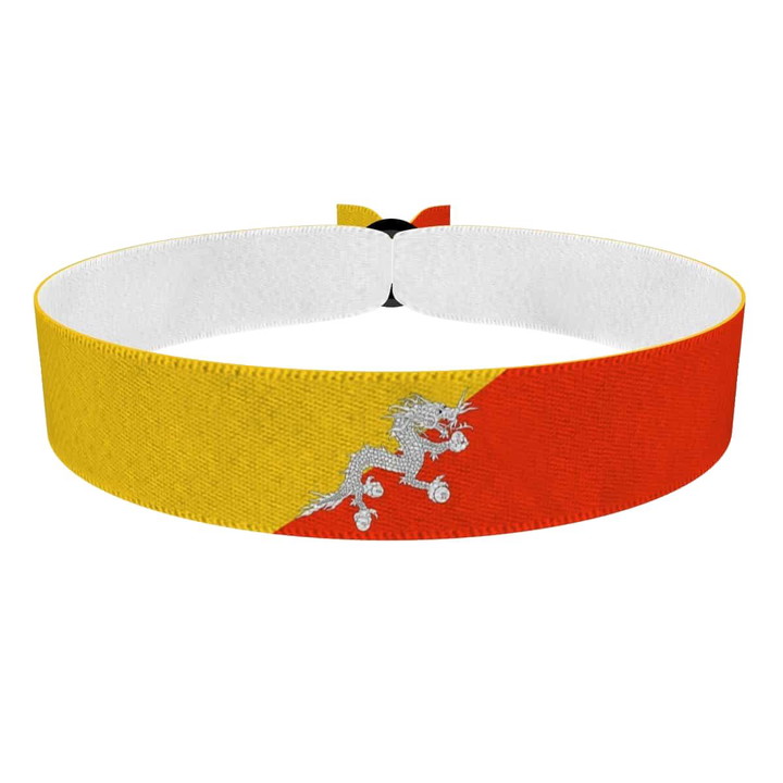 Zum Produkt Bhutan Flagge Stoffarmband