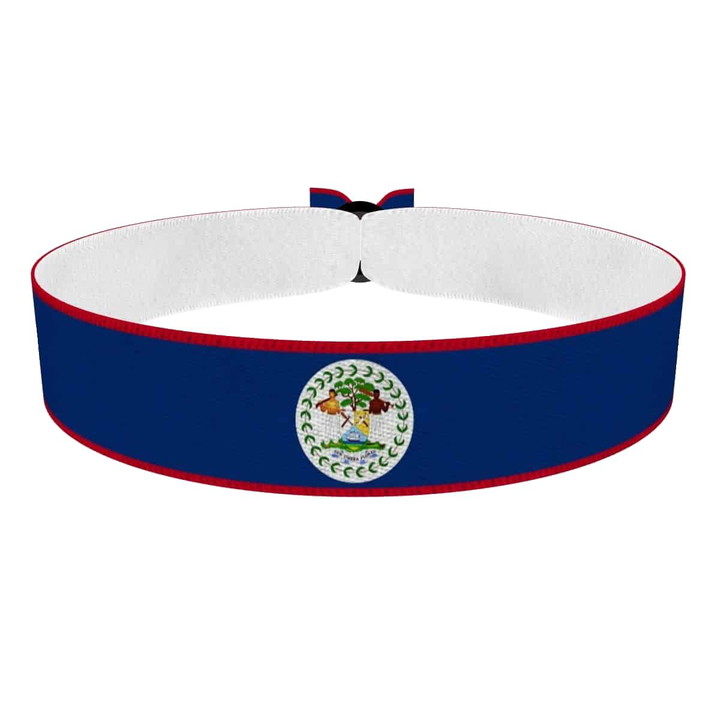 Zum Produkt Belize Flagge Stoffarmband