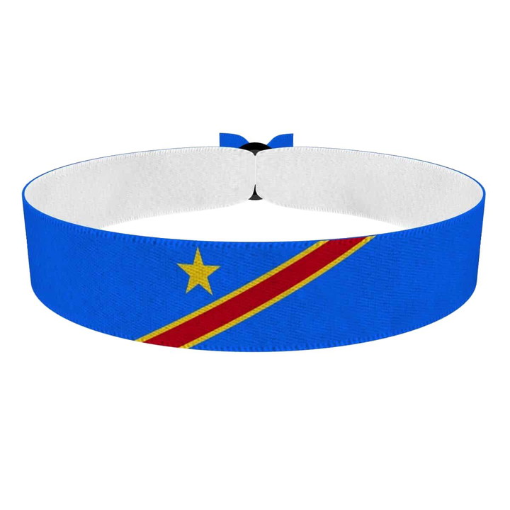 Zum Produkt Demokratische Republik Kongo Flagge Stoffarmband