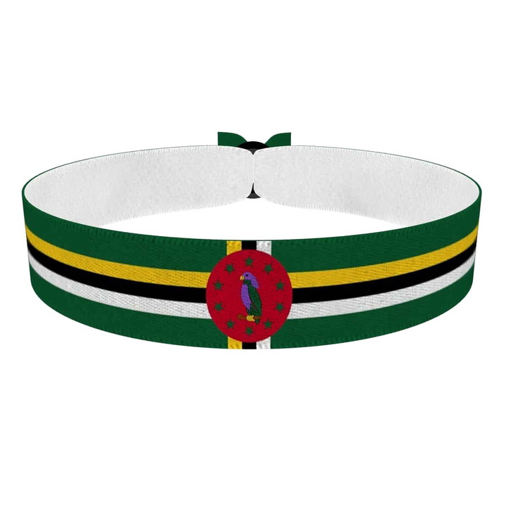 Zum Produkt Dominica Flagge Stoffarmband