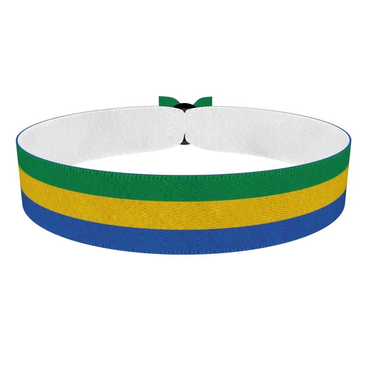 Zum Produkt Gabun Flagge Stoffarmband