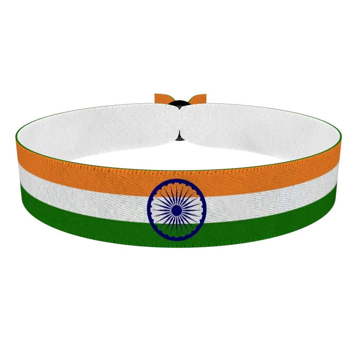 Zum Produkt Indien Flagge Stoffarmband
