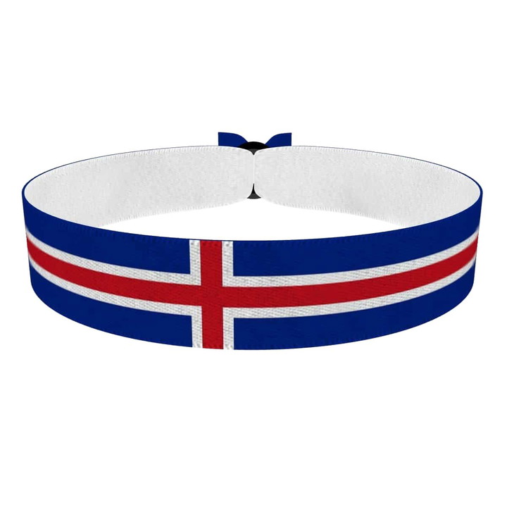 Zum Produkt Island Flagge Stoffarmband