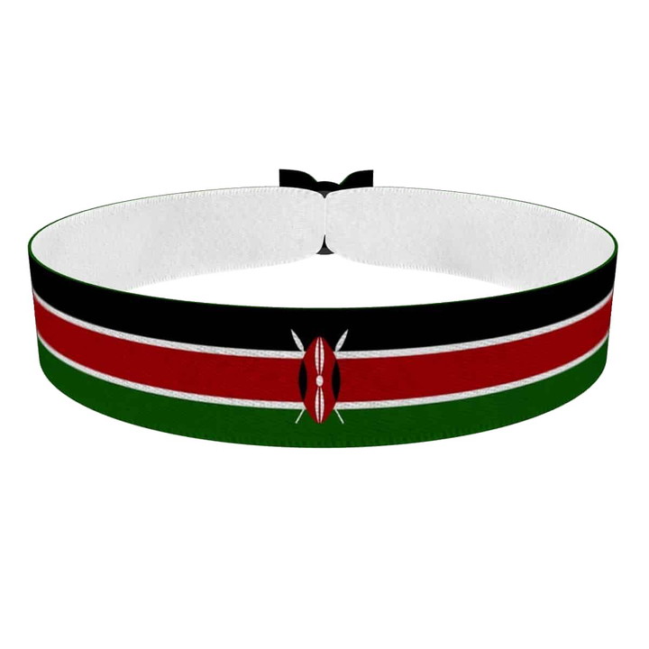 Zum Produkt Kenia Flagge Stoffarmband