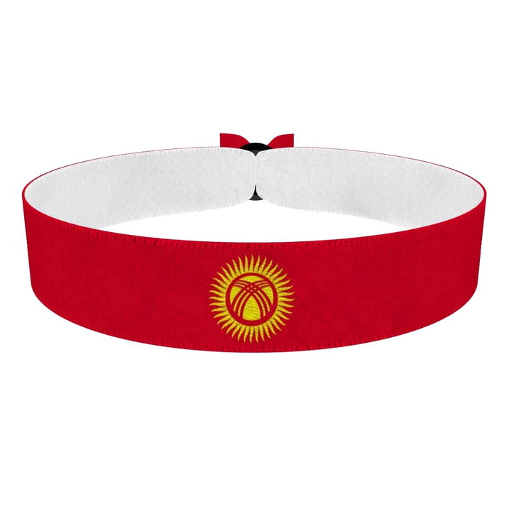 Zum Produkt Kirgisistan Flagge Stoffarmband