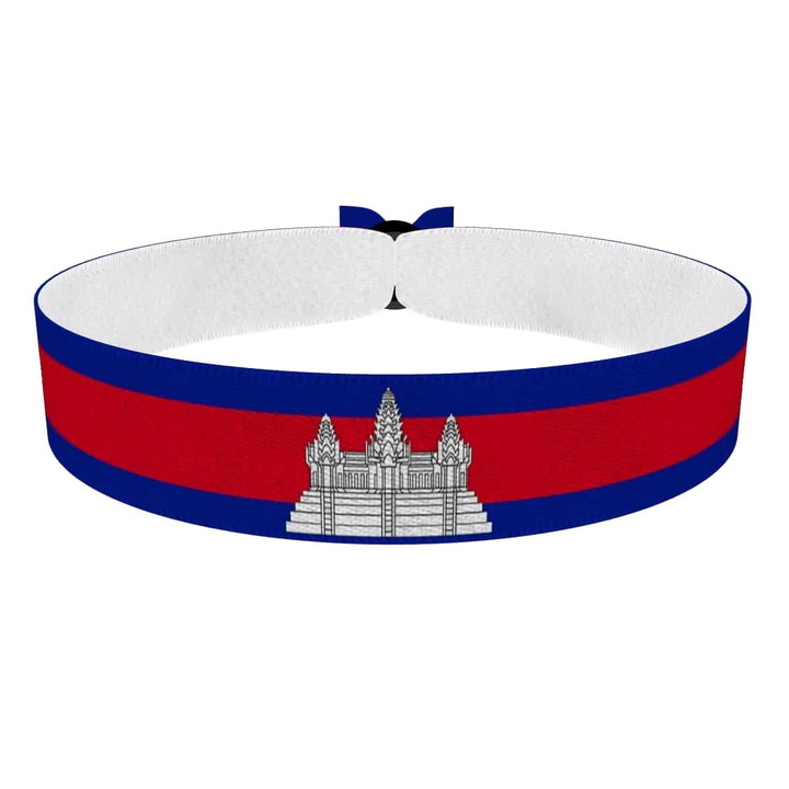 Zum Produkt Kambodscha Flagge Stoffarmband
