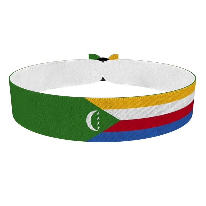 Zum Produkt Komoren Flagge Stoffarmband