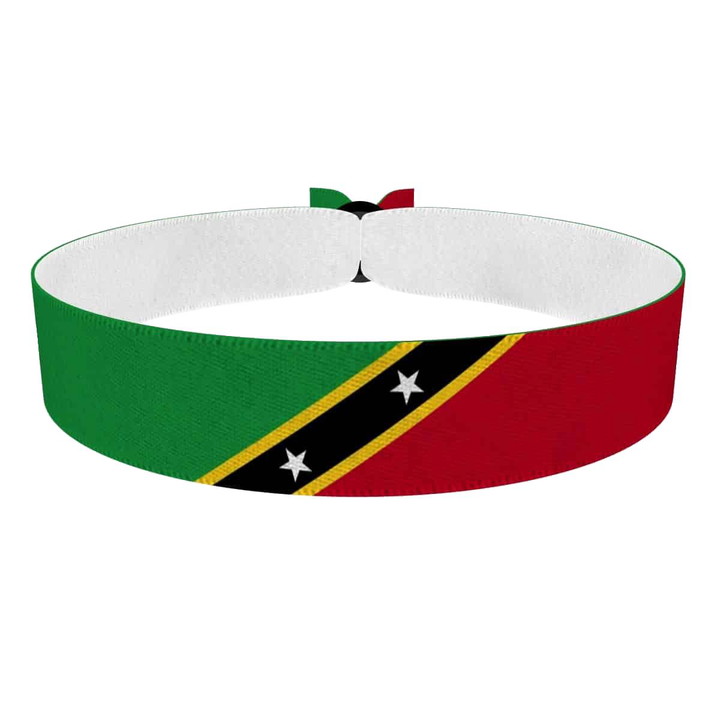 Zum Produkt St. Kitts und Nevis Flagge Stoffarmband