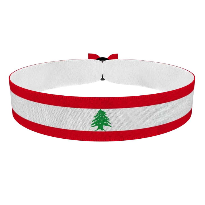 Zum Produkt Libanon Flagge Stoffarmband