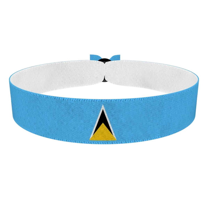 Zum Produkt St. Lucia Flagge Stoffarmband