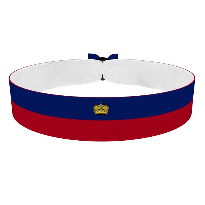 Zum Produkt Liechtenstein Flagge Stoffarmband