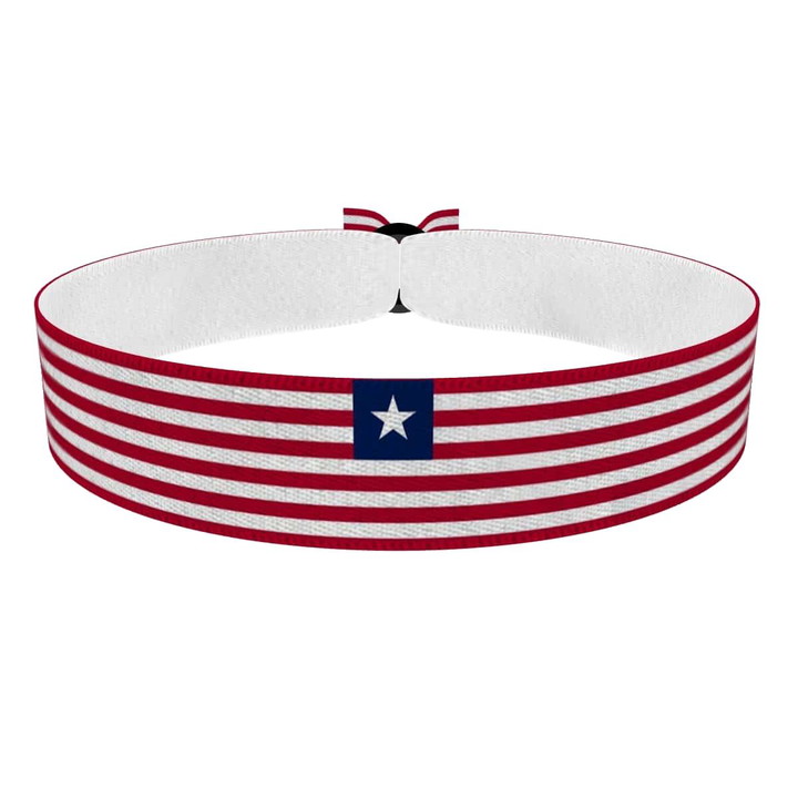 Zum Produkt Liberia Flagge Stoffarmband
