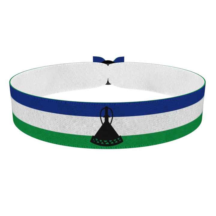 Zum Produkt Lesotho Flagge Stoffarmband